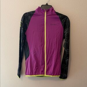 Pearl Izumi Women's Purple Cycling/running Jacket with Black Patterned Sleeves